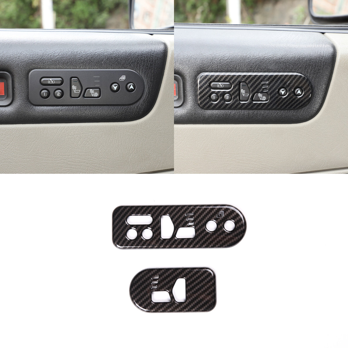 ABS Carbon Fiber Interior Full Set Panel Cover Trim Kit for Hummer H2 2003-2007 40