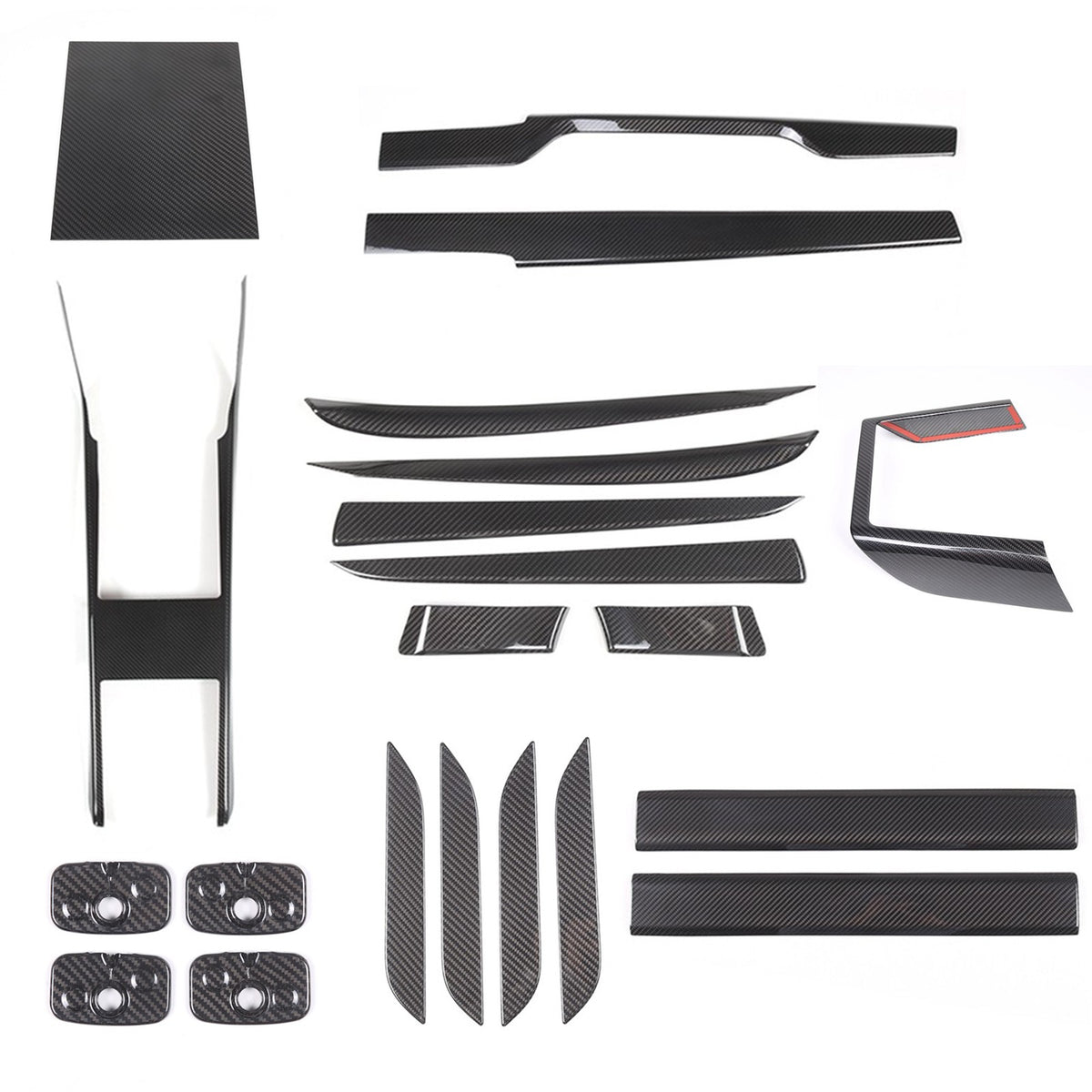 Real Dry Carbon Fiber Center Console Interior Trim Cover For Tesla Model S 23+ 1