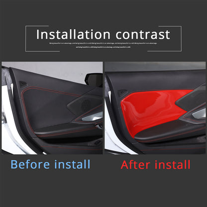 Red Full Interior Set Dash Panel Decor Cover Trim Kit For Corvette C8 2020-25 - Variants 1-5 37