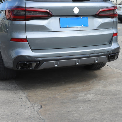 Black Rear Tail Pipe Cover Trim For BMW X5 X6 X7 M60 2019+ 3