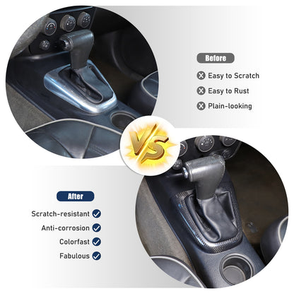 Real Carbon Fiber Center Console Gear Shift Panel Cover For Hummer H3 2005-2009 16