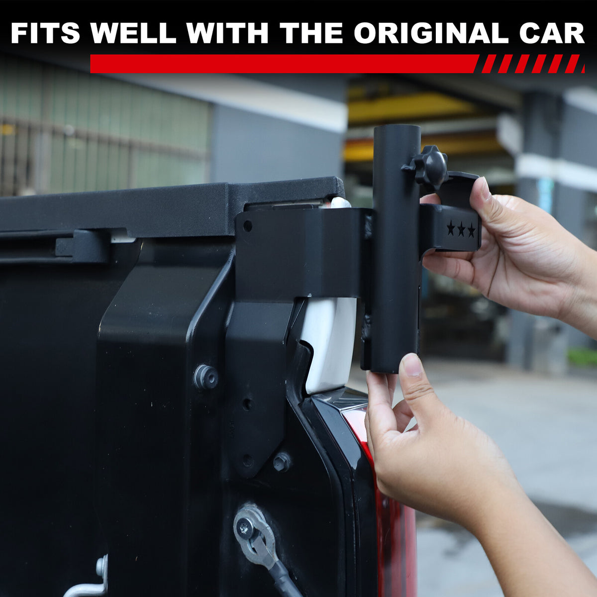 Front Bumper Flagpole Holder Antenna Mount Bracket For Toyota Tundra 2022-25 US 2
