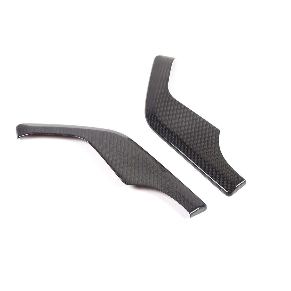Real Carbon Fiber Dashboard Side Console Pitched Horn Cover For Corvette C8 20+ 4
