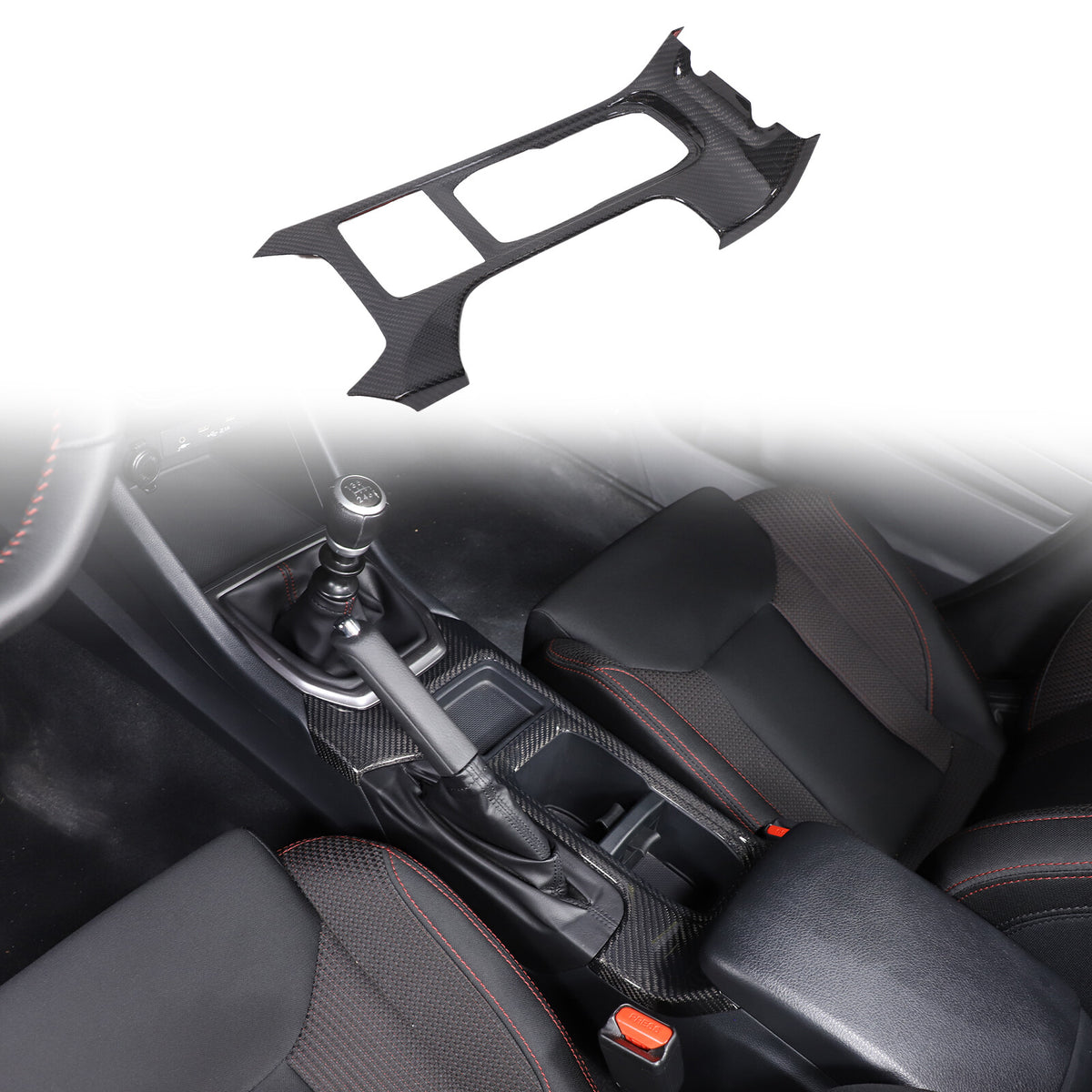 Real Carbon Fiber Console Gear Shift Panel For Subaru WRX STI VB S4 MT 2022 2024 2