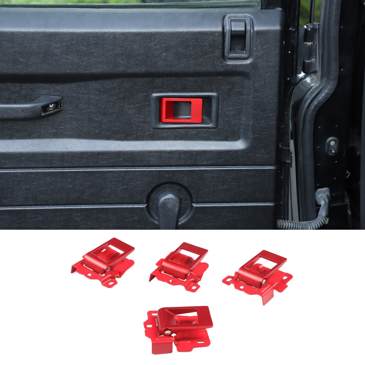 Replacement Red Steel Interior Door Handle For LR Defender L316 2004-2018 18