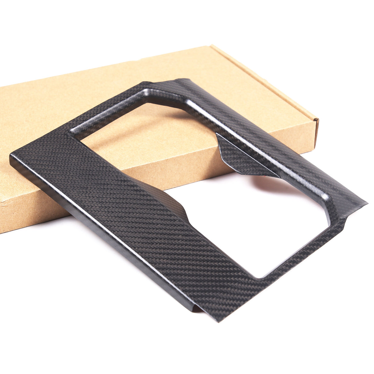 Matte Real Carbon fiber Center Front Cup Holder Cover Trim For Toyota Tundra 22+ 7