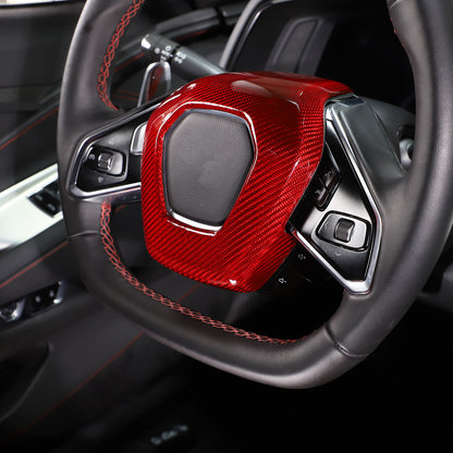 Red Real Carbon Fiber Full Interior Set Decor Trim Kit for Corvette C8 20-25 - Styles 26-30 34