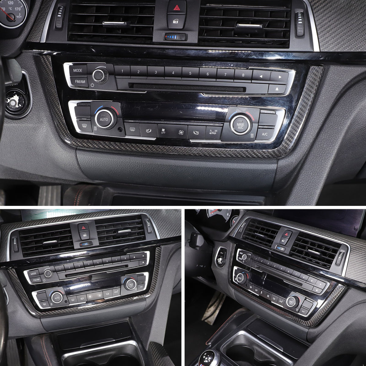 Real Carbon Fiber Center Trim For BMW 3/4 Series F30/F32/F80/F82 M3 M4 2014-19 22
