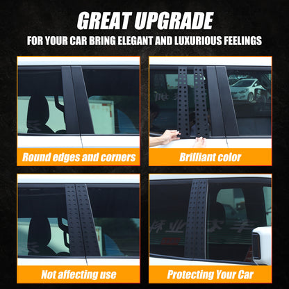 Black Alloy Window Center Pillar Trim Panel For Toyota Land Cruiser LC250 24+ 23