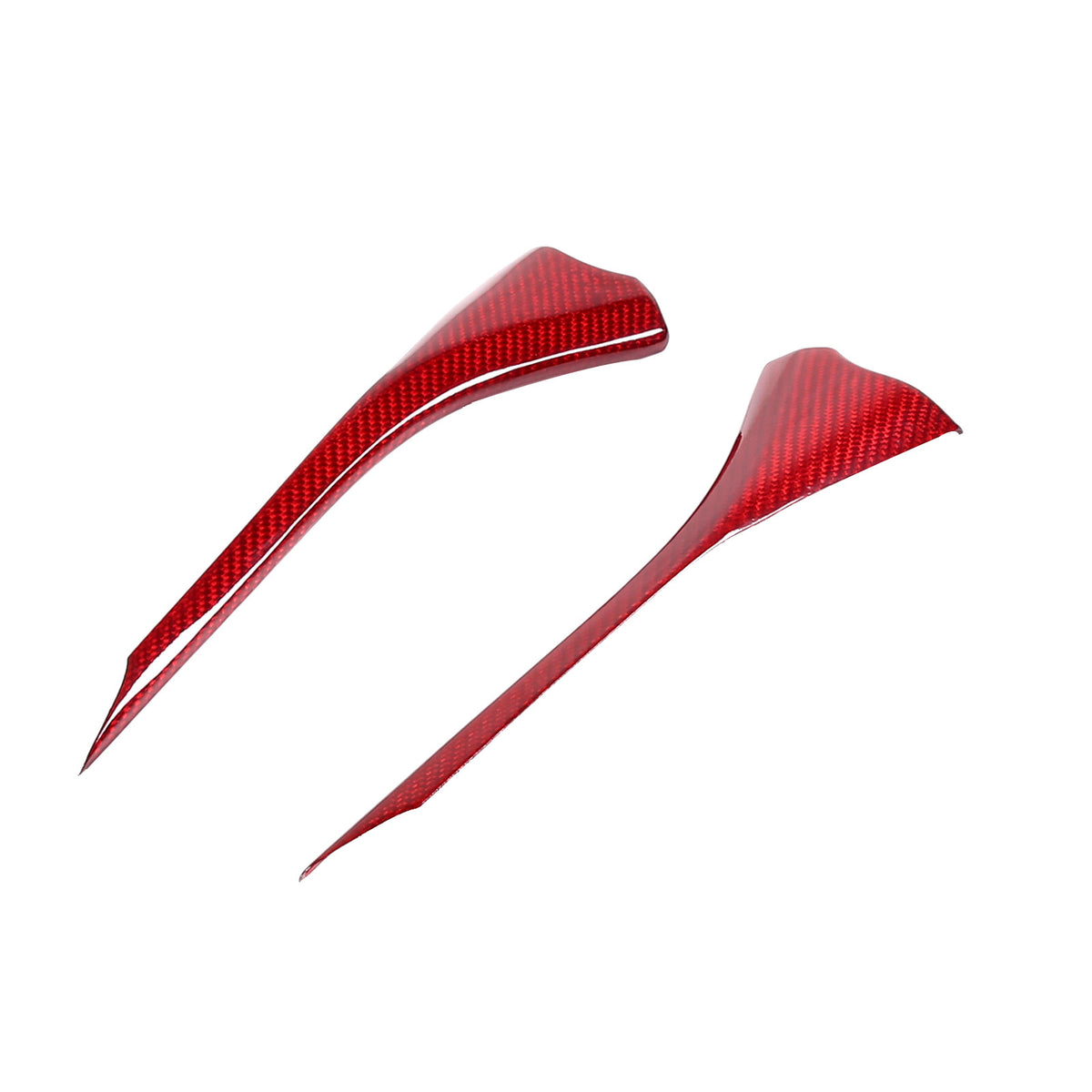 Red Real Carbon Fiber Interior Dashboard Side Panel Trim For Corvette C8 2020-26 22