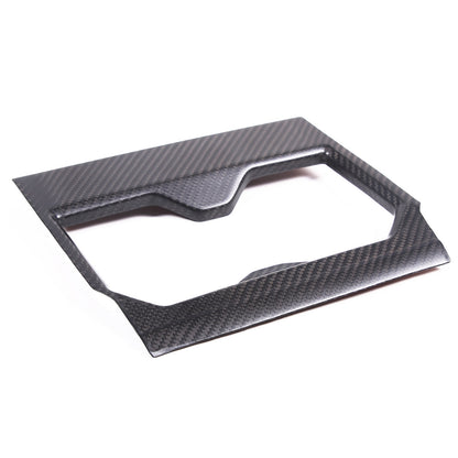 Matte Real Carbon fiber Center Front Cup Holder Cover Trim For Toyota Tundra 22+ 20