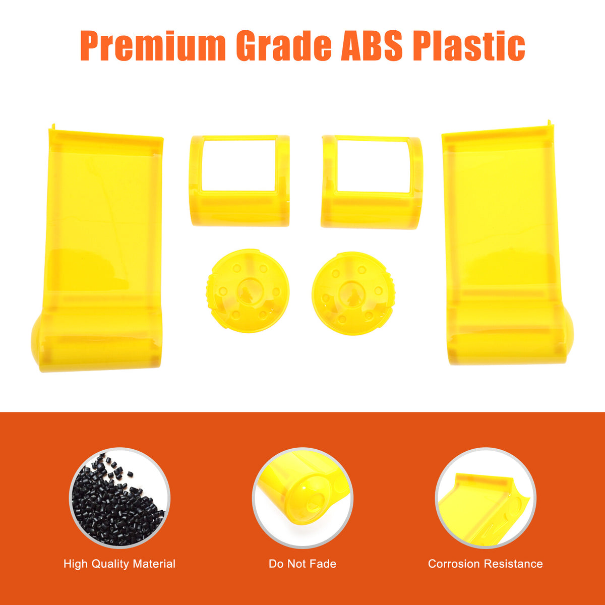 Yellow ABS Interior Center Console Trim Cover for Toyota FJ Cruiser 2007-2021 64