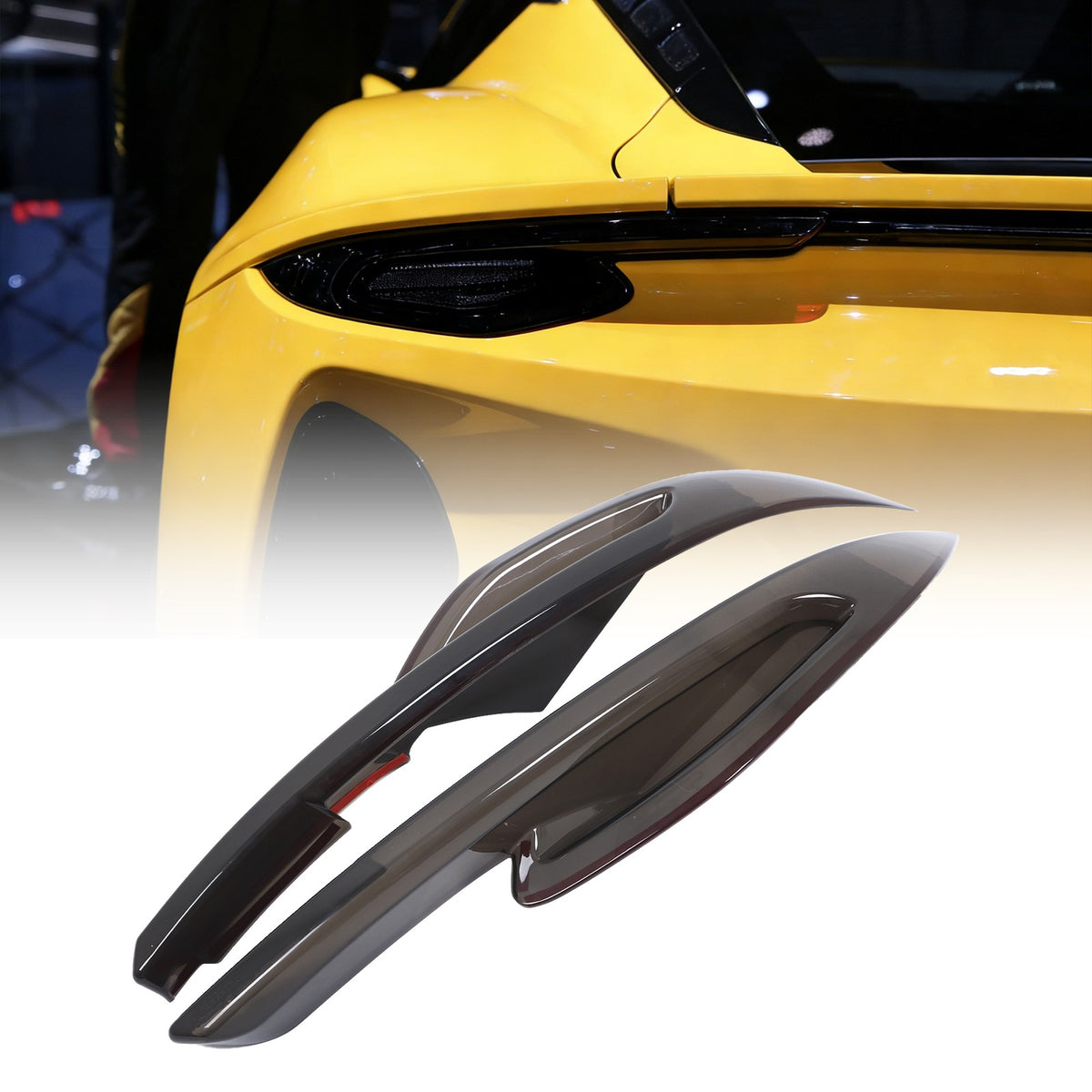 Smoked Black Rear Tail Light Guard Cover Trim For Lotus Emira V6 I4 2021-2025 19