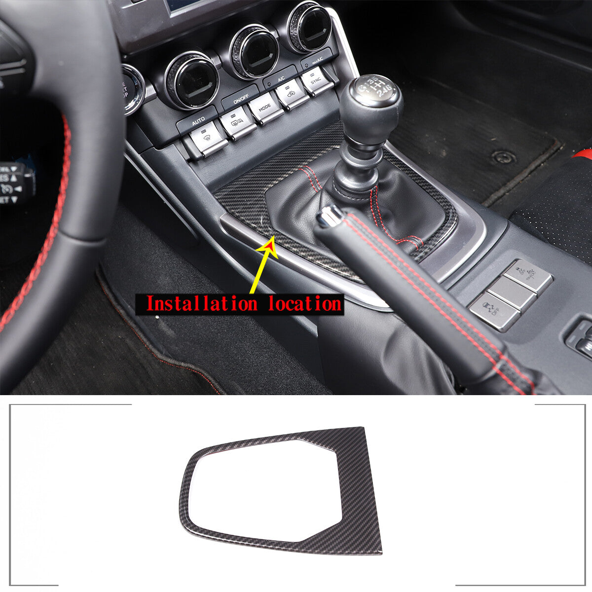ABS Carbon Fiber Interior Center Console Trim Set For GR86/BRZ 2022-2024 US - Variants 6-10 32