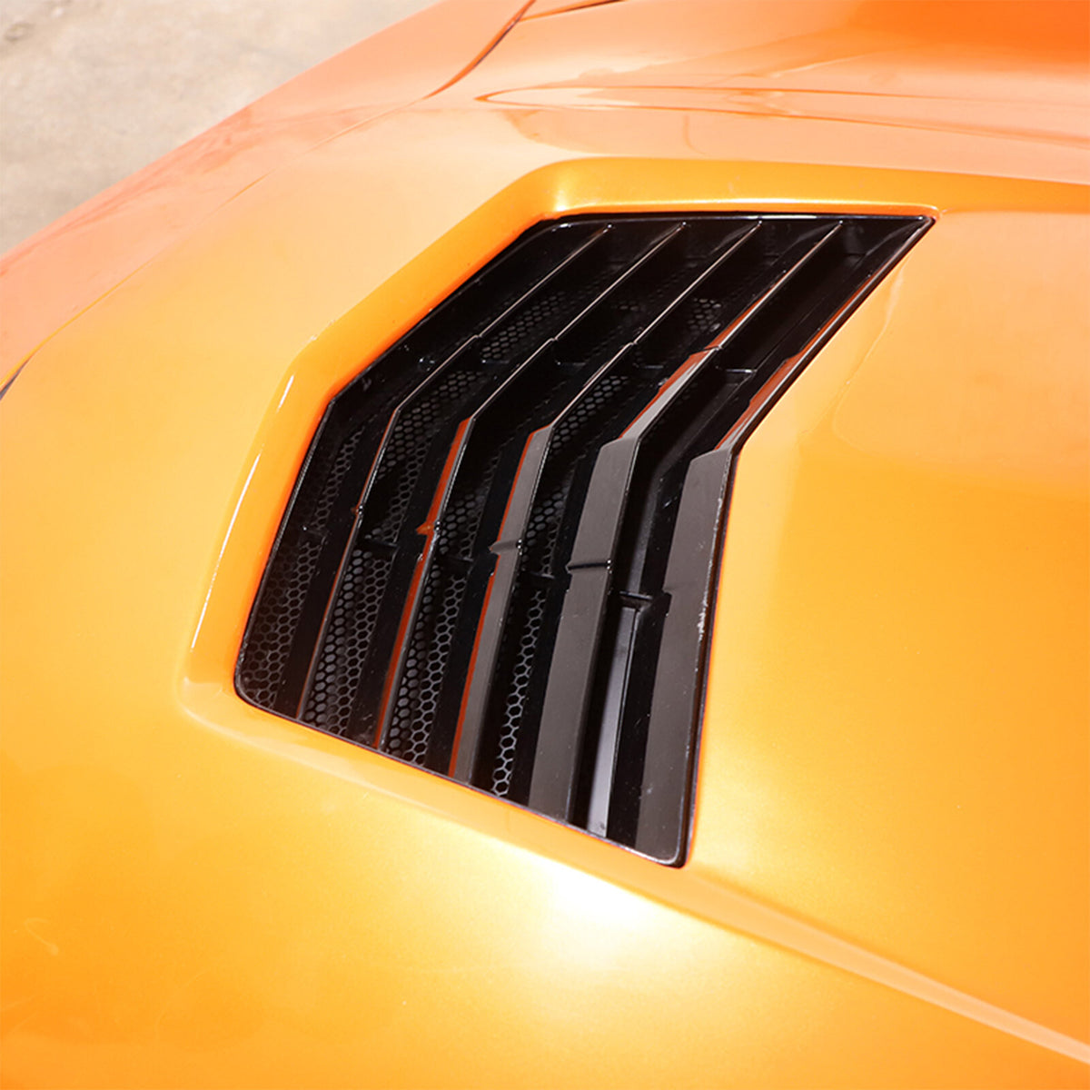 Metal Hood Air vent Prevent Clogging Grille Net Fit for Corvette C7 2014-2019 11