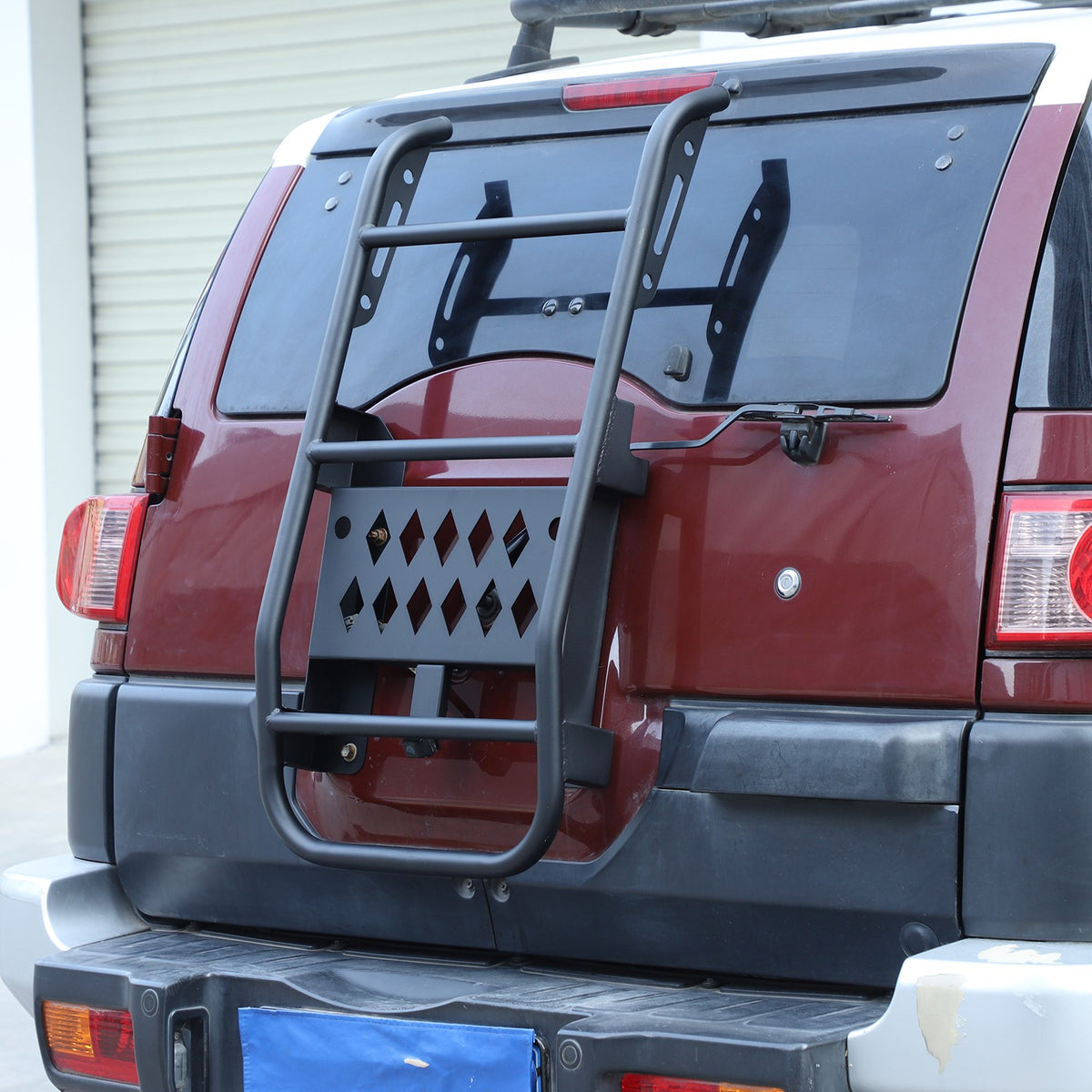 Black Carbon Steel Rear Trunk Middle Tail Ladder For Toyota FJ Cruiser 2007-2021 7