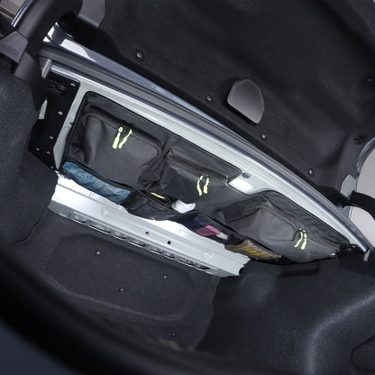 Black Rear Trunk Hanging Storage Bag Organizer For BMW 5 Series G60 i5 2024+ 20