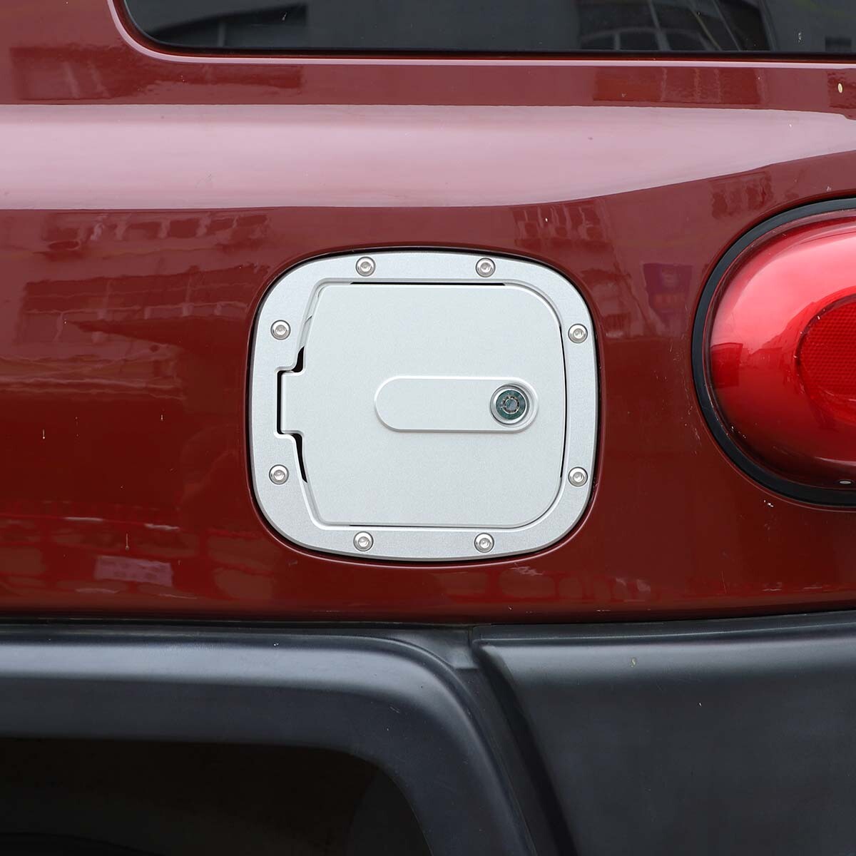 Sliver Fuel Tank Cover Gas Replacement Cover Trim For Toyota FJ Cruiser 2007-21 9