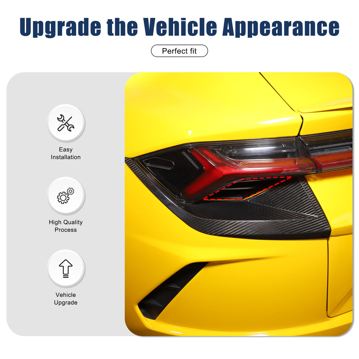 Real Carbon Fiber Exterior Decor Accessorie Trim For Lamborghini Urus 2018-21 80