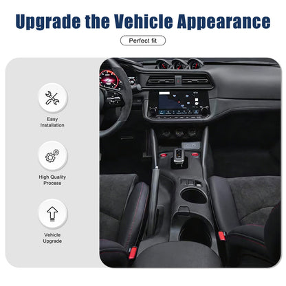 Red Real Carbon Fiber Interior Center Console Trim For Nissan Z 400Z RZ34 2023+ 12