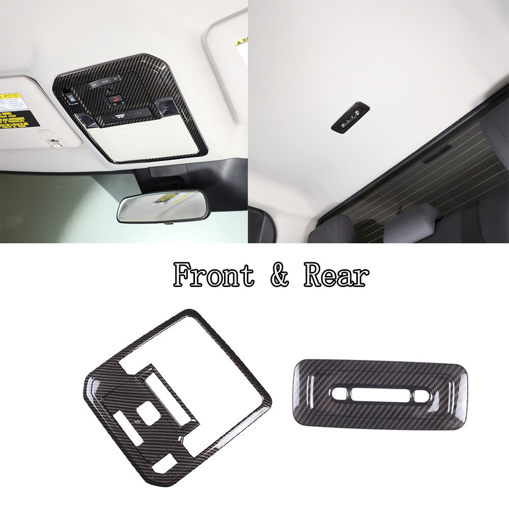 Carbon fiber Roof Reading Light Control Panel cover trim For Toyota Tundra 2022 1