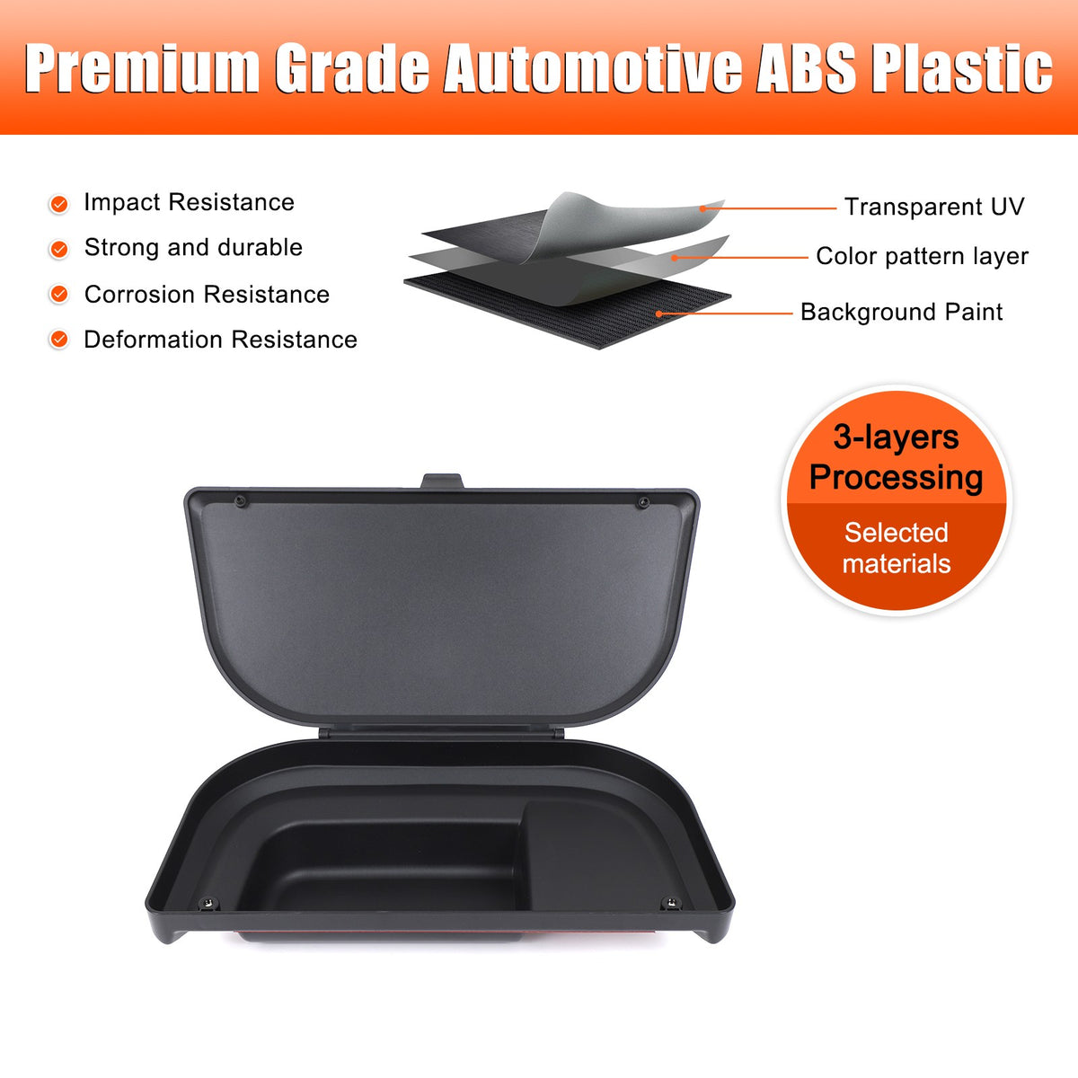 ABS Navigation Screen Rear Storage Box With Lid For Ford Maverick 2022+ US 13