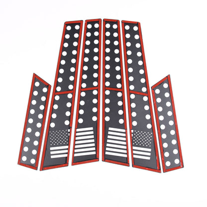 US Flag Alloy Window Center Pillar Trim Panel For Subaru Crosstrek 24+ 21