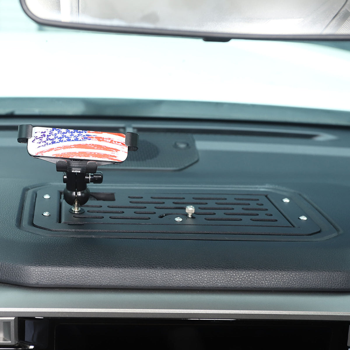 US Flag Dashboard mobile phone bracket storage box For Toyota Tundra 2022-26 12