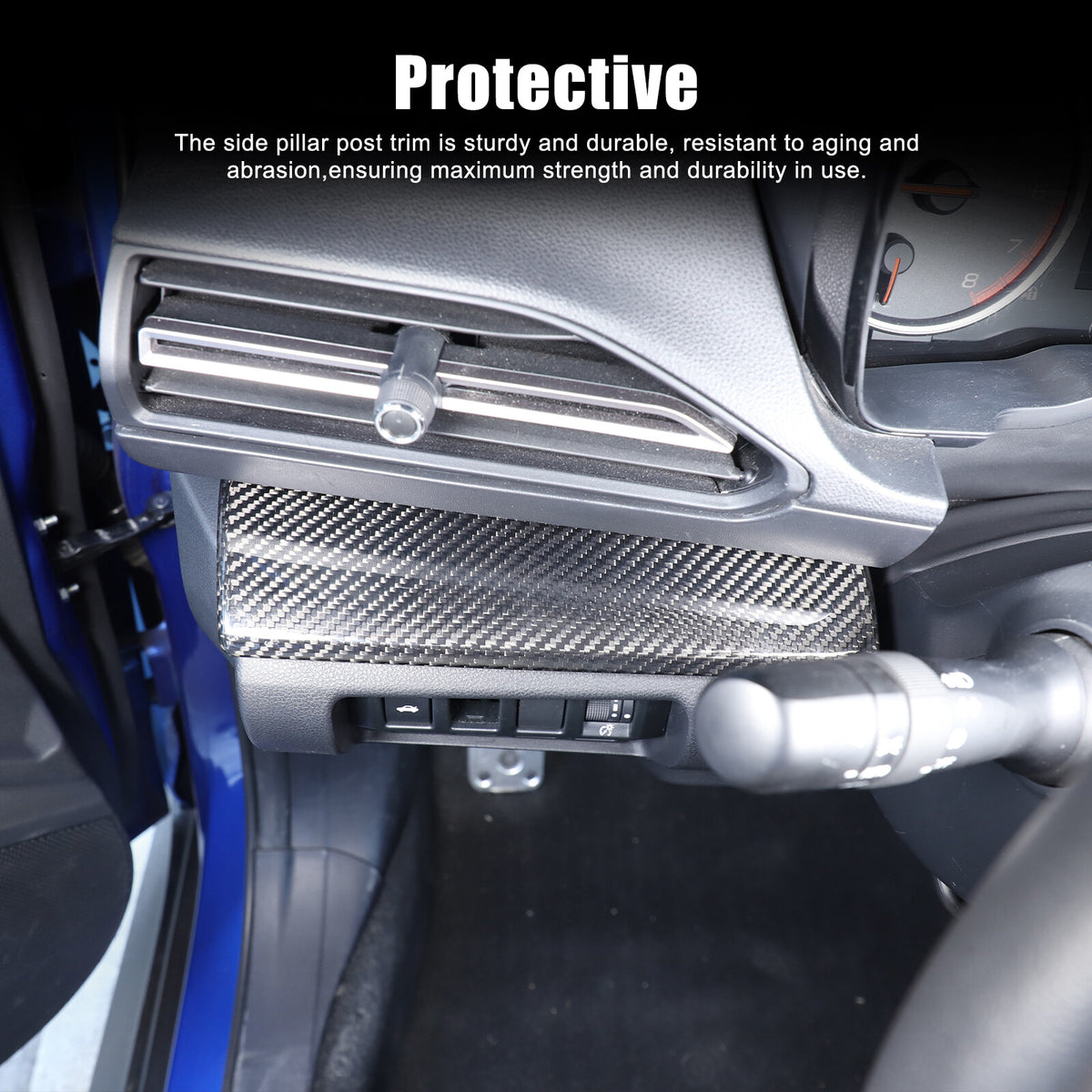 Real Carbon Fiber Console Dashboard Trim Cover For Subaru WRX STI VB 22-26 US 13