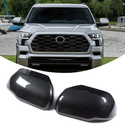 ABS Carbon Fiber Side Mirror (Non-Turn Signal)Trim For Toyota Tundra/Sequoia 22+ 2