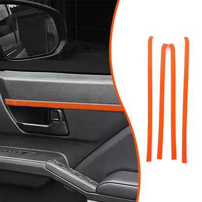 Orange ABS Interior Inner Door Panel Trim Strip For Toyota Tacoma 2024+ 13