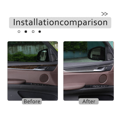 Real Carbon Fiber Full Interior Set Cover Trim Kit For BMW X5 F15 2014-18 US 17