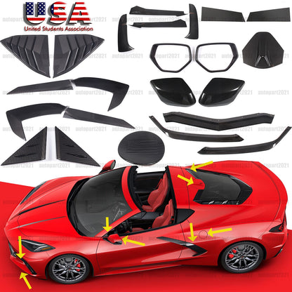 Car Exterior Decoration Cover Trim Kit Accessories For Corvette C8 Coupe 20-25 112