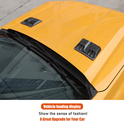 ABS Carbon Fiber Hood Engine Air Vent Cover Trim For Ford Ranger T9 2023-2024 9