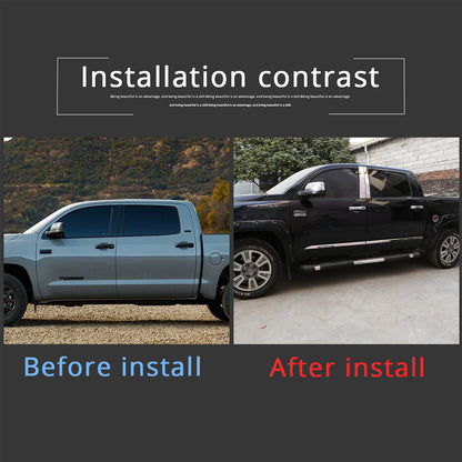Chrome Side Body Door Protect Trim Stainless Steel for Toyota Tundra 2014-2021 9