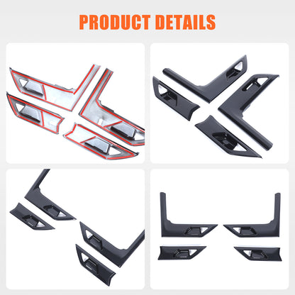 Glossy Black Interior Door Bowl Panel Trim Cover For Lexus GX550 2025+ 10
