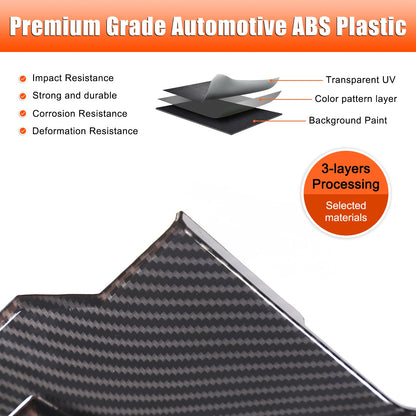 Carbon Fiber ABS Roof Rear Spoiler Trim Cover For Ford Maverick 2022+ 17
