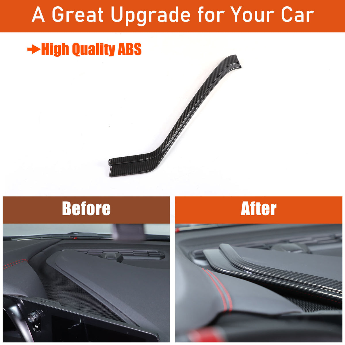 Carbon Fiber ABS Interior Full Decor Cover Trim Kit For Corvette C8 2020-2025 - Styles 51-55 58