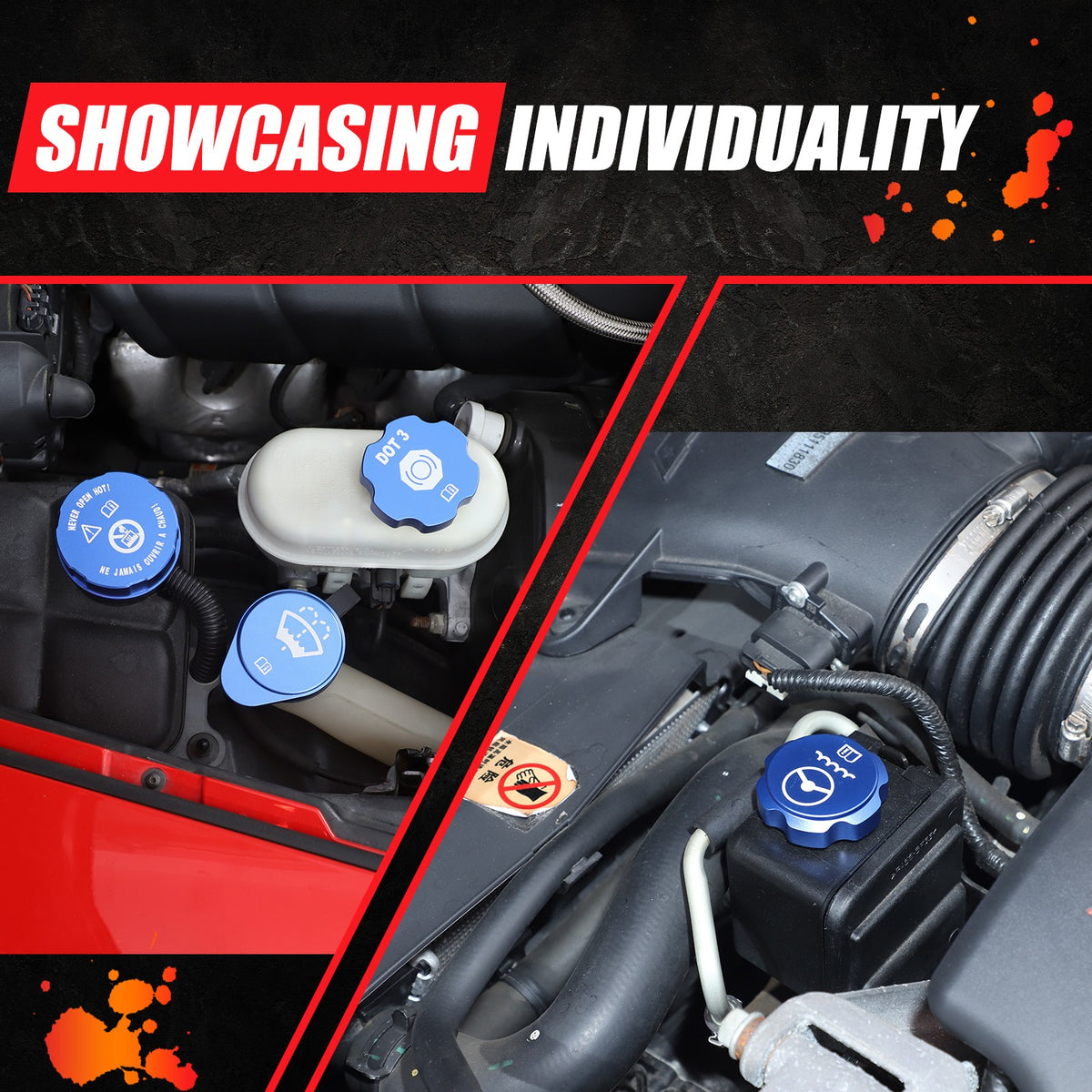 5pcs Alloy Blue Engine Cabin Fluid Cover Decorate Caps For Corvette C6 05-13 US 11
