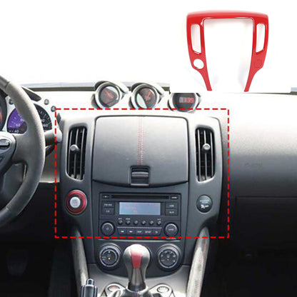 Red ABS Center Console Air Outlet Panel Frame Trim For Nissan 370Z Z34 2009-20 3