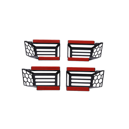 Carbon Steel Roof Cab Marker Running Lights Cover trim for Hummer H2 2003-09 8
