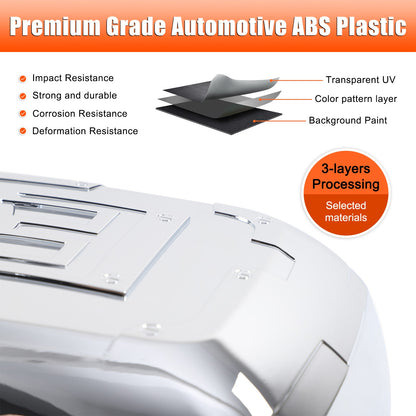 Mech Style Silver ABS Side Mirror Trim Cover For Hummer H3 2005-2009 8