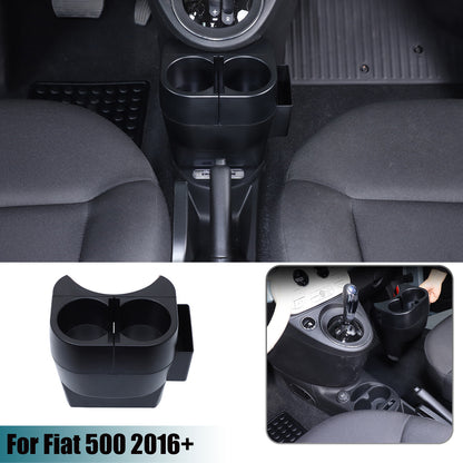 Center Lower Cup Storage Box Organizer Tray For Fiat 500 Abarth 595 695 2016+ 2