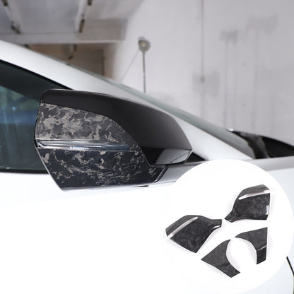 Forged Real Carbon Fiber Side Mirror Base Lower Cover Trim For Corvette C8 20-26 2