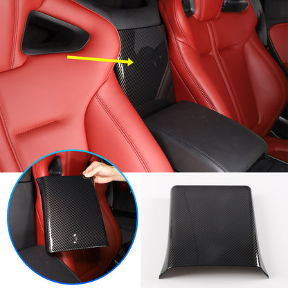 Carbon ABS Center Conosle Back Trim Cover For Jaguar F-TYPE Coupe 2013-24 US 1