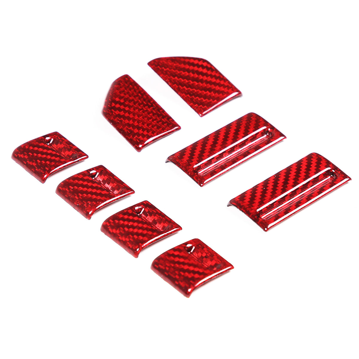 Red Carbon fiber AC Center Console Switch Button Trim For Jaguar F-Type 2013-24 9