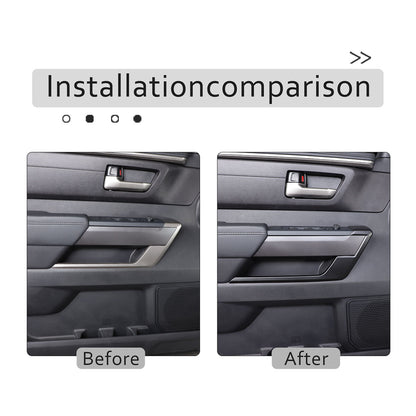 Matte Black ABS Interior Decoration Cover Trim Kit For Toyota Tundra 2022-26 US - Variants 21-25 34