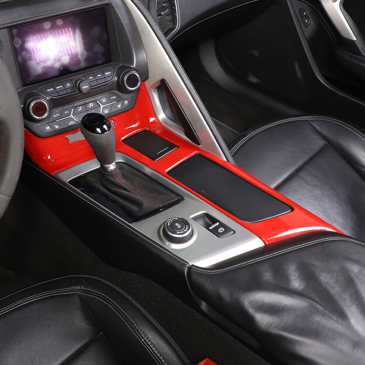 Sports Red Interior Gear Shift Panel Cover For Corvette C7 2014-2019 4