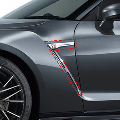 Fit for Nissan GT-R GTR 2008-2022 REAl Carbon Side Fender Vent Fins Cover Trim 11