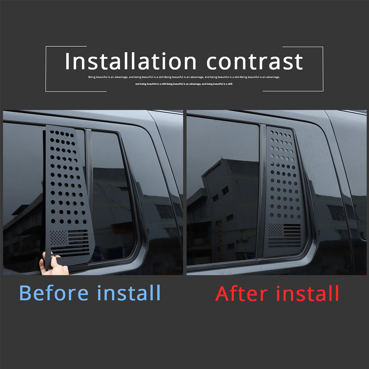 Rear Window Honeycomb Panel Trim For Land Rover Discovery 3/4 L319 2010-2016 US 22